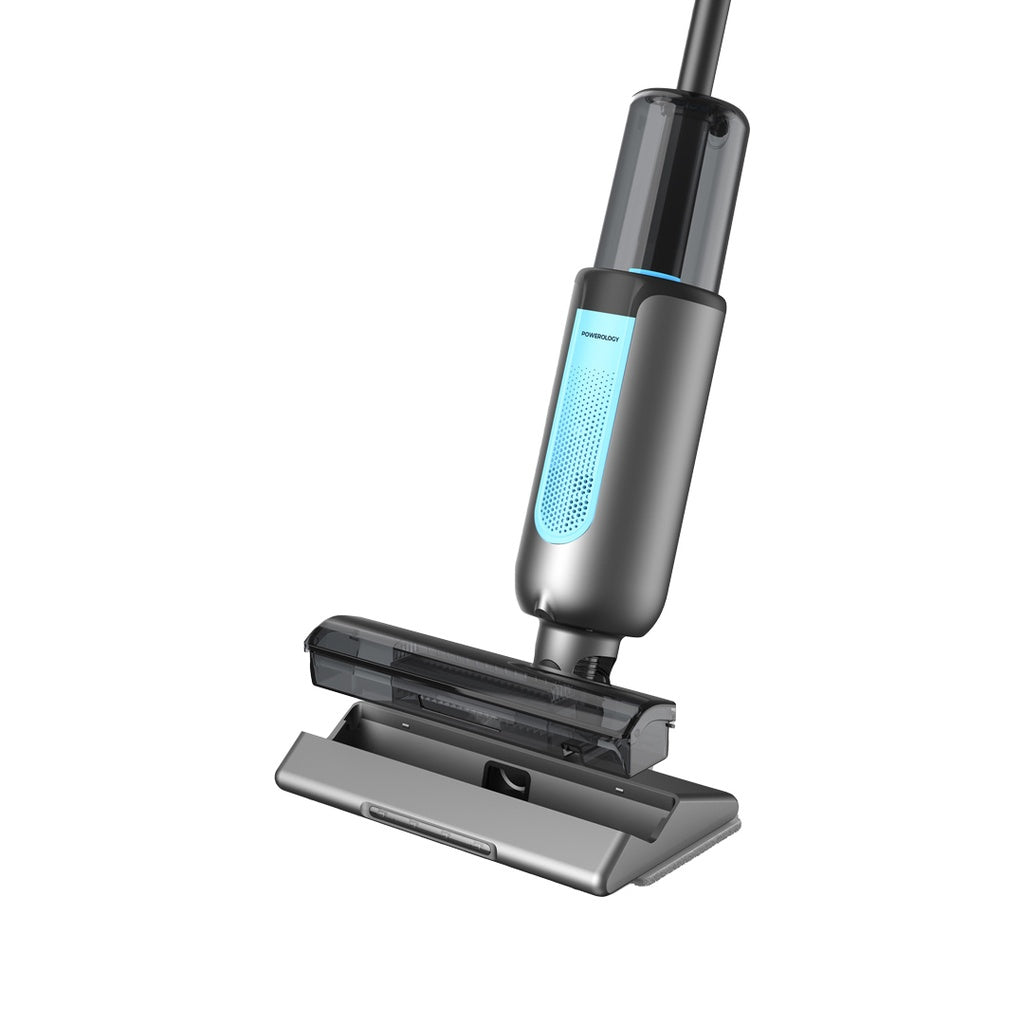 مكنسة باورولوجي اللاسلكية مع وظيفة المسح 2 في 1 - اسود | Powerology 2in1 Cordless Vacuum Cleaner with Mop - Black.