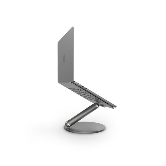 باورولوجي حامل مكتبي دوار لاجهزة اللابتوب, دعم الاجهزة حتى 16 بوصة - رمادي غامق | Powerology Rotatable Aluminum Desktop Stand for Laptop 16" - Dark Grey