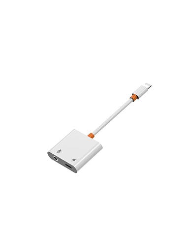 WIWU Lightning Audio Adapter to 3.5mm audio Jack fast charging - محول الصوت من ويوو إلى مقبس صوت 3.5 ملم مع شحن سريع