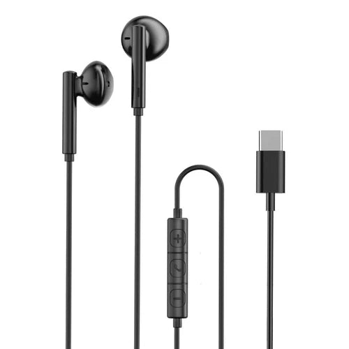 RAVPower Stereo Earphone with Type-C Connector & In-Line Remote - راف باور سماعة ستيريو سلكية بمنفذ تايب سي وريموت مدمج