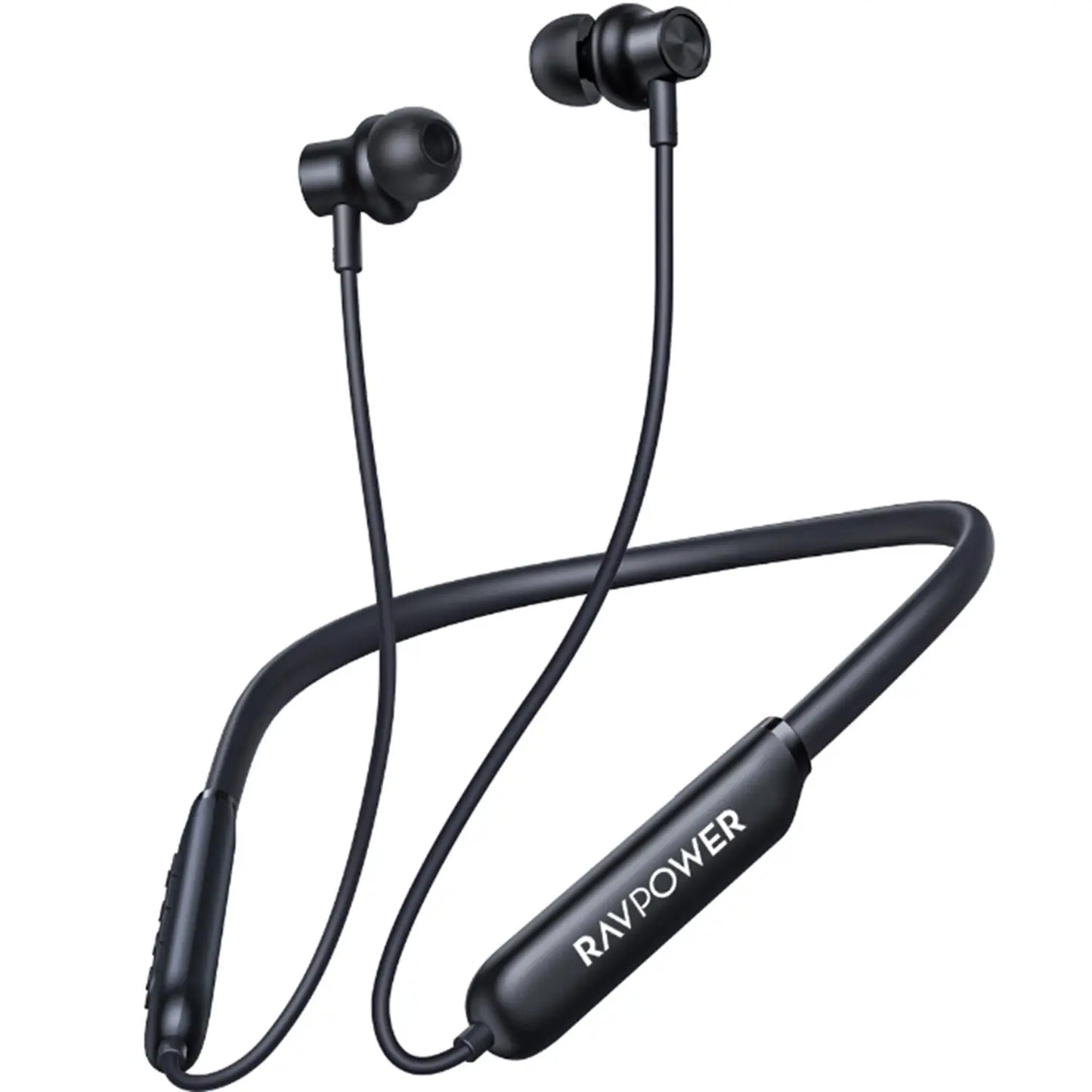 سماعات راف باور RP-BH1008 اللاسلكية حول الرقبة - اسود | RAVPower RP-BH1008 Wireless Neckband Earbuds – Black