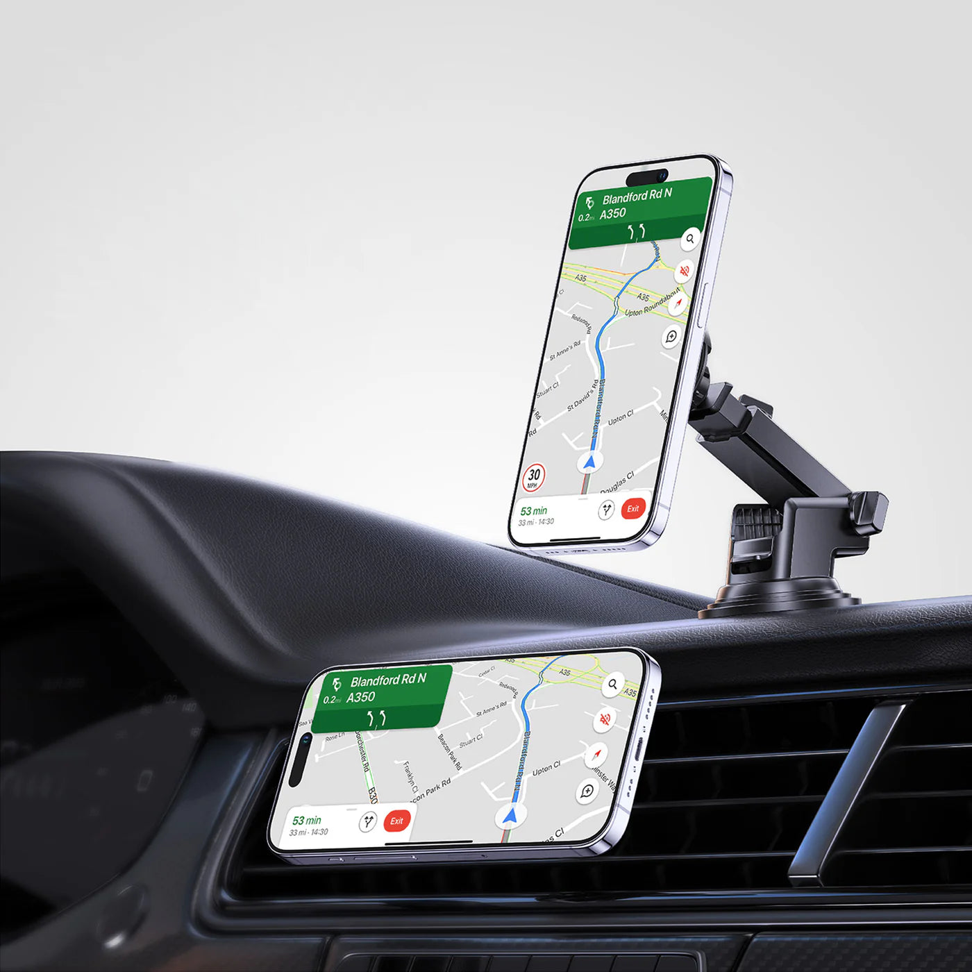 شاحن السيارة اميزنك ثنك برو ماغ بقدرة شحن لاسلكي 15 واط مع قاعدة تبريد | AMAZINGTHING Pro Mag Thermo-Cooling Car Charger – 15W Magnetic Cooling Mount