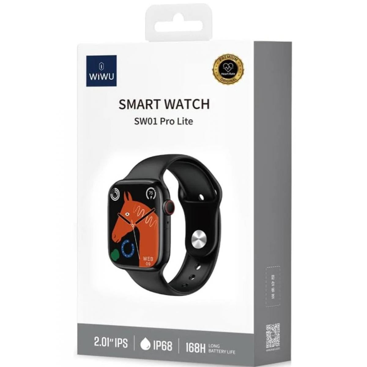 ساعة ويوو SW01 برو لايت الذكية الرياضية بحجم شاشة 2.01 انش  | WIWU Smart Watch SW01 Pro Lite 2.01'' Fitness Smartwatch