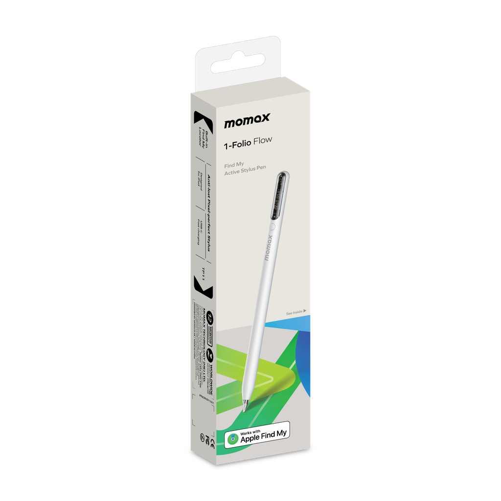 Momax Folio Flow Find My Active Stylus Pen - قلم موماكس فوليو فلو الذكي للرسم والكتابة