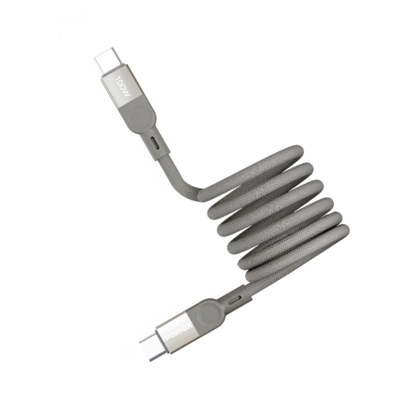 كيبل موماكس ماج لنك المغناطيسي بقدرة شحن سريع 100 واط وطول 1 متر | Momax Mag Link 100W Magnetic USB‑C to USB‑C Cable, 1m