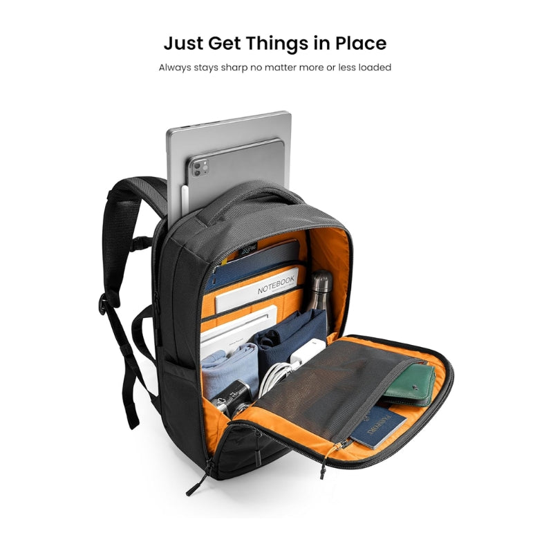حقيبة ظهر توم توك تيك باك T73 للابتوب بحجم 15.6 انش, بسعة 30 لتر - اسود | tomtoc TechPack-T73 X-Pac Laptop Backpack M 15.6 Inch / 30L Black