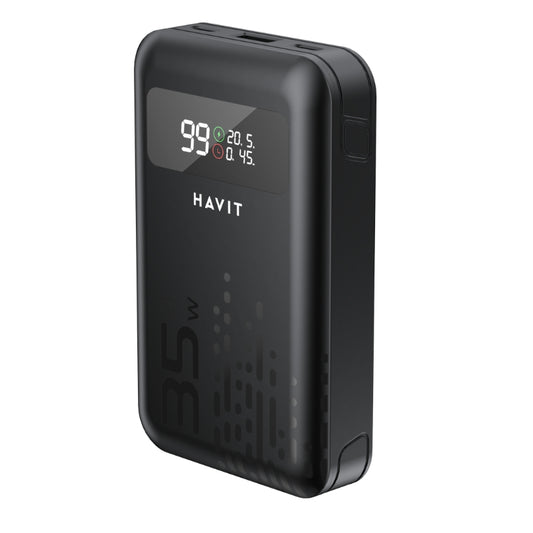 Havit PB5211 10200mAh Power Bank 45W  – Black -  باور بانك بسعة 10200ميلي أمبير وبقدرة 45 واط من هافيت