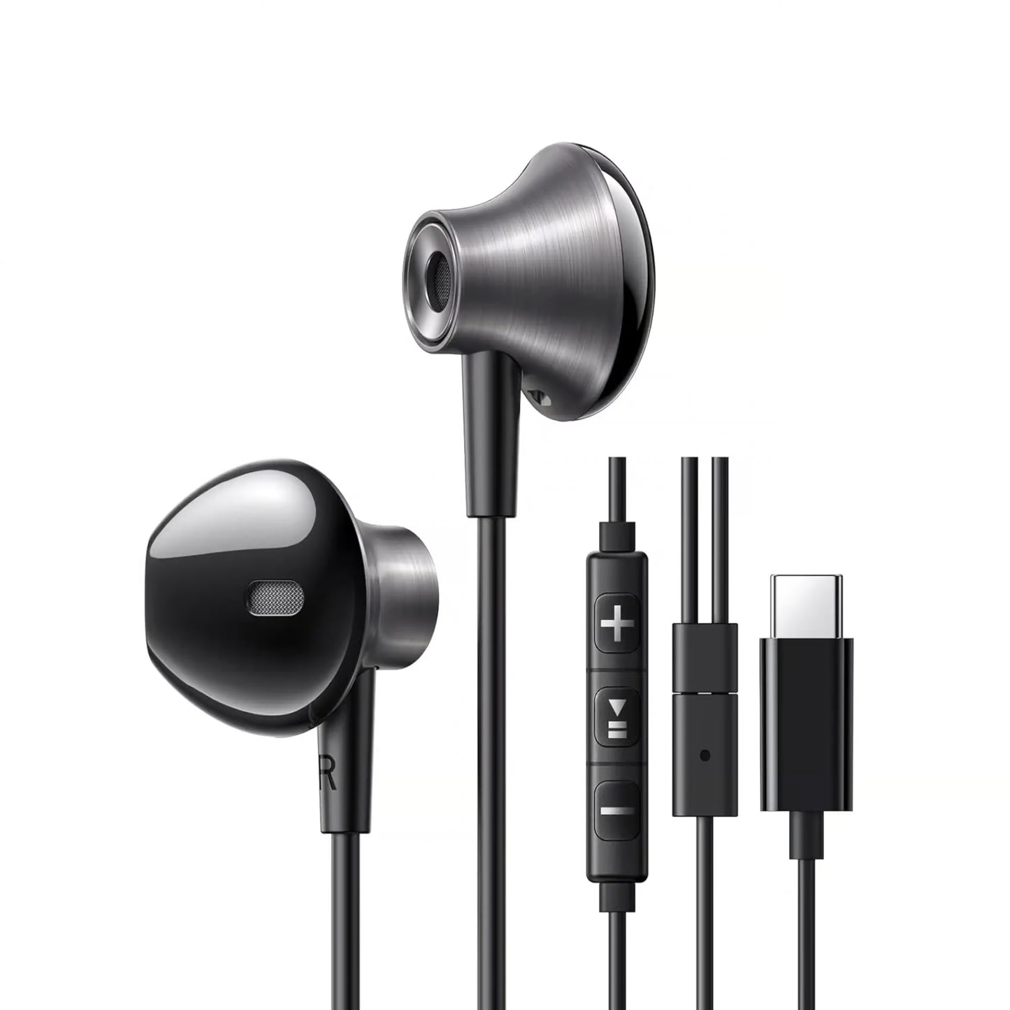 سماعات سلكية Ugreen بمنفذ Type-C - UGREEN Wired Earphones with Type-C Connector