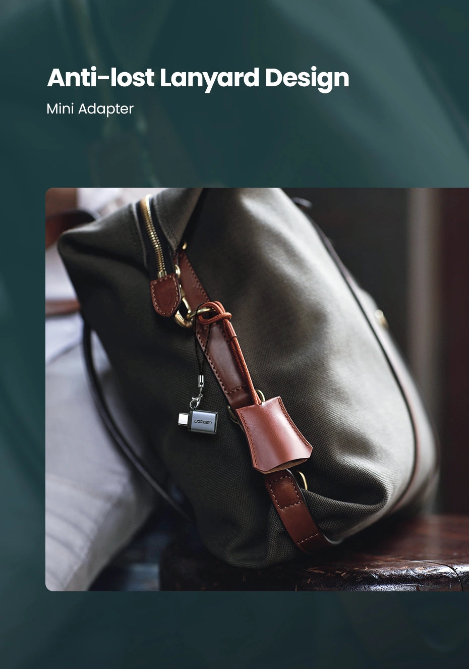 محول OTG يو جرين يو اس بي اي الى يو اس بي سي - رمادي | UGREEN Type-C 3.1 to USB 3.0 A OTG Adapter – Gray