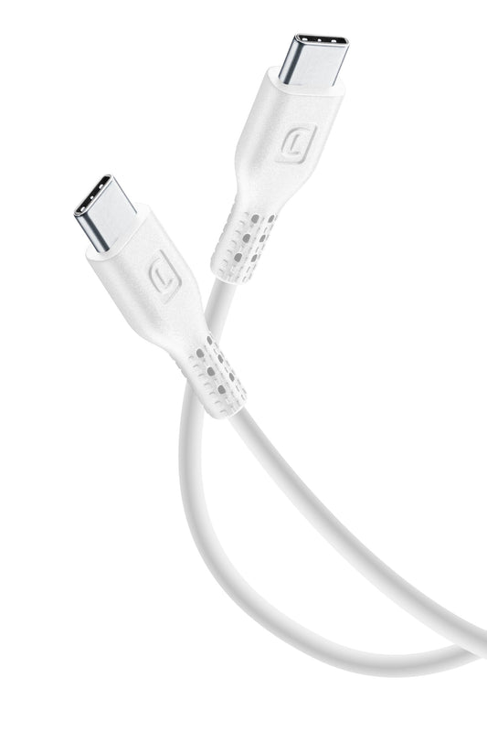 Cellularline Power Cable 120cm USB-C to USB-C  - كيبل شحن الطول 120 سم يو اس بي سي الى يو اس بي سي من سيليلار لاين