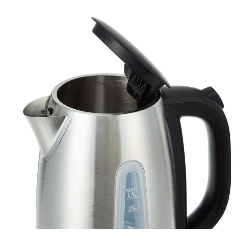 Black+Decker Stainless steel kettle with capacity of 1.7 liters - غلاية بلاك أند ديكر 1.7 لتر ستانلس ستيل سريعة وآمنة