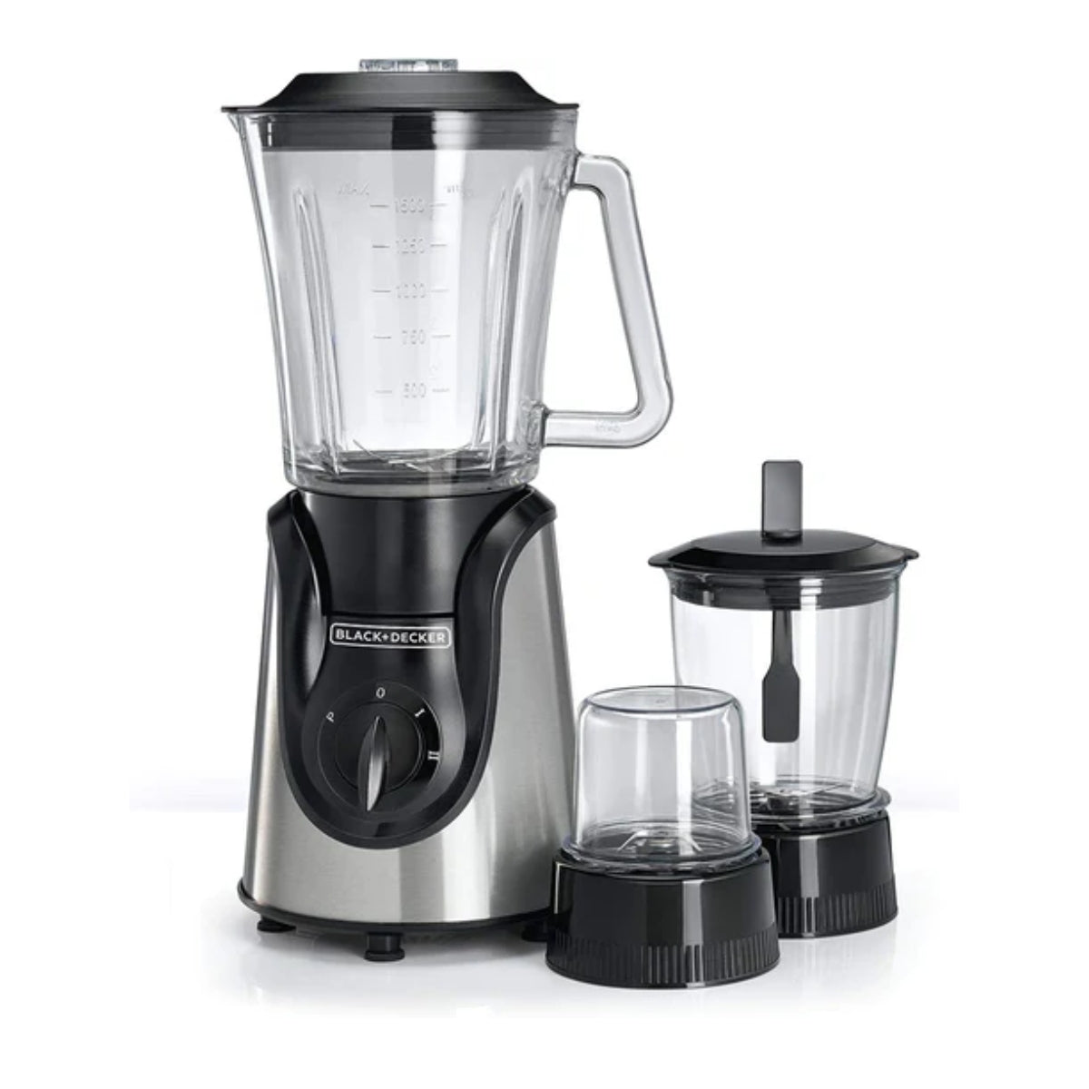 Black+Decker Blender with grinder and chopper 600 watts - خلاط بلاك أند ديكر 600 واط مع مطحنة وقطاعة متعددة الوظائف