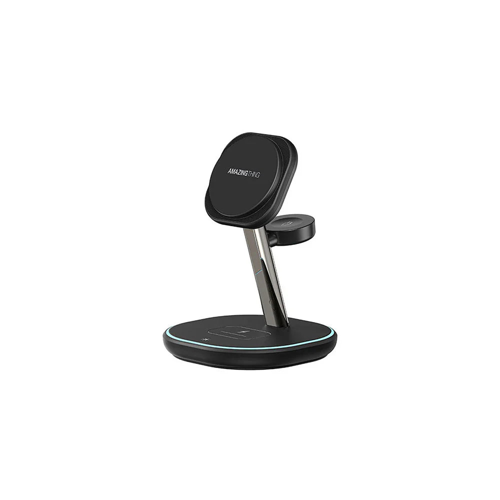 قاعدة الشحن اميزنك ثنك ثاندر برو 3 في 1 مع ستاند وبقدرة شحن 22.5 واط | AMAZINGTHING Thunder Pro Mag 3-in-1 Charging Station With Stand – 22.5W