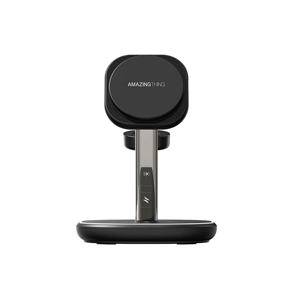قاعدة الشحن اميزنك ثنك ثاندر برو 3 في 1 مع ستاند وبقدرة شحن 22.5 واط | AMAZINGTHING Thunder Pro Mag 3-in-1 Charging Station With Stand – 22.5W