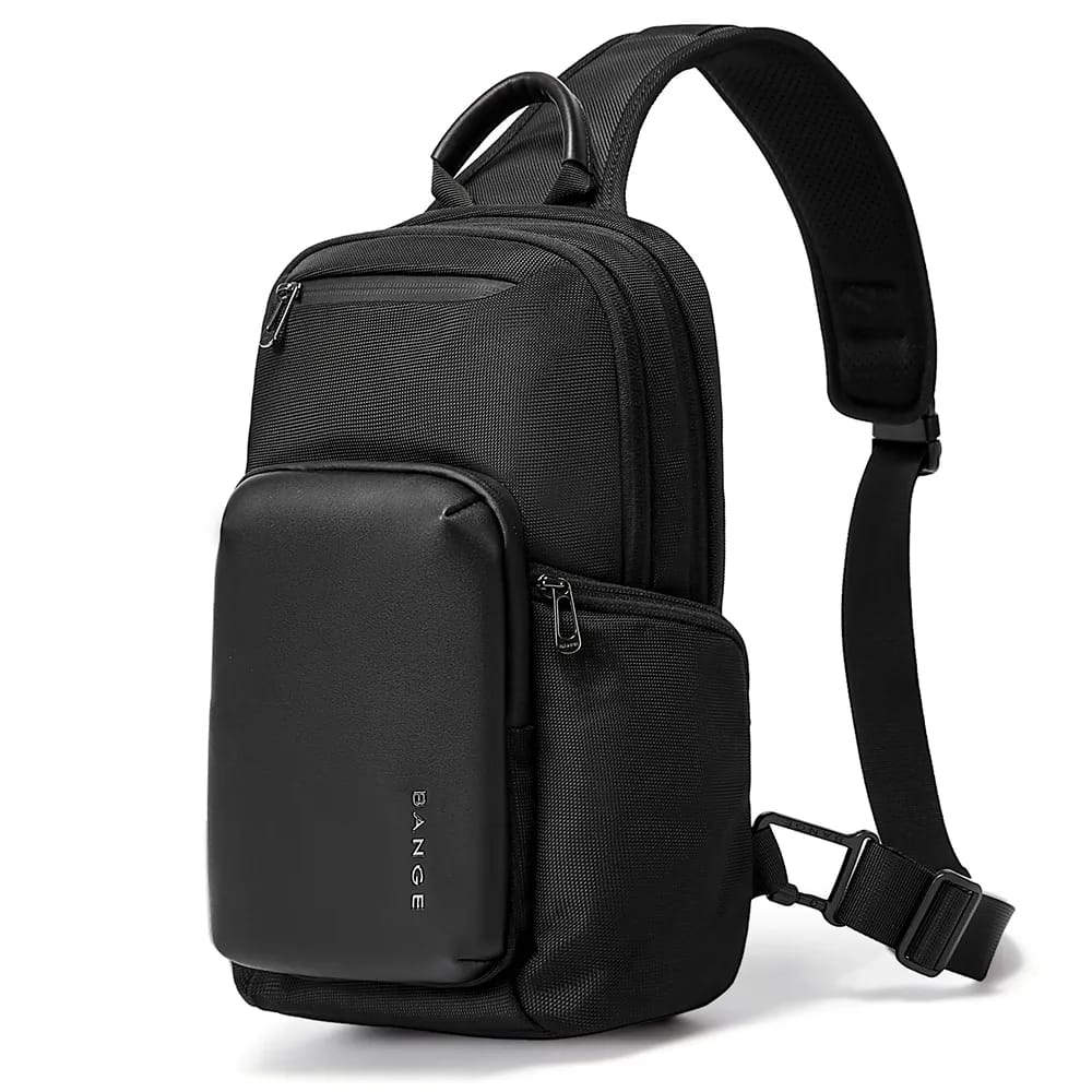 BANGE BG-7718 Men’s Waterproof Chest Sling Bag | حقيبة كتف رجالية من بانج, ضد الماء بسعة كبيرة