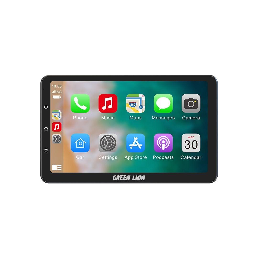شاشة جرين لايون المحمولة اللاسلكية تعمل باللمس مع ابل كار بلاي و اندرويد اوتو | Green Lion Portable Wireless Touch Screen Carplay/Android Auto