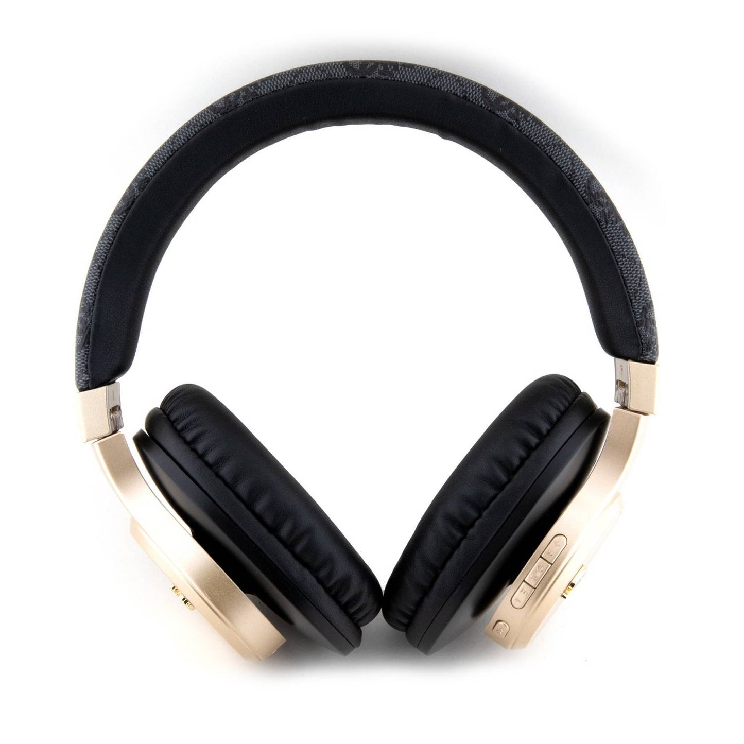 Guess PU 4G Leather BT Headphones with Script Metal Logo – 32H Playtime | سماعة GUESS بلوتوث بتصميم جلد 4 جي, وشعار معدني - تشغيل حتى 32 ساعة