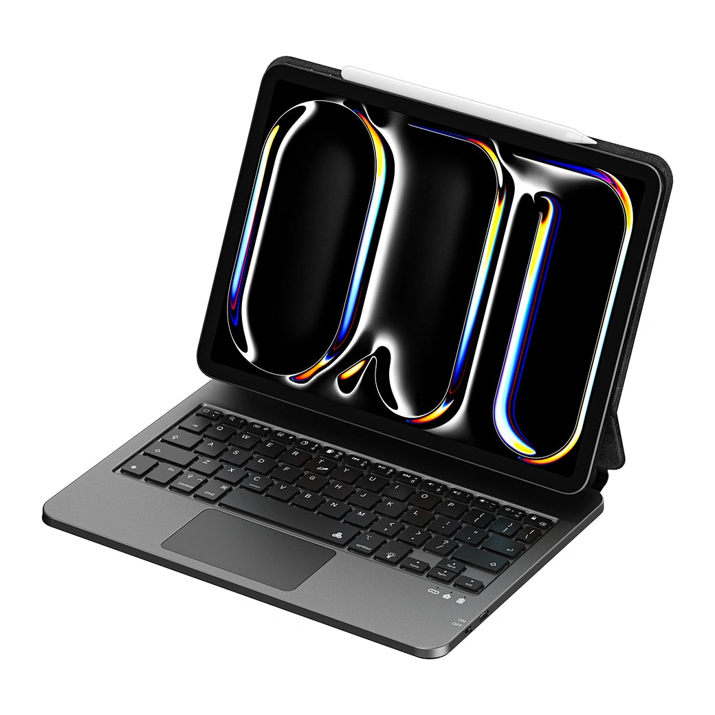 ماجيك كيبورد ويوو MK-003 مع اضائة خلفية وحافظة مغناطيسية للايباد اير 10.9 / 11 انش | WIWU Magic Keyboard MK-003 Tablet Magnetic Adsorption Keyboard Case with Backlit for iPad Air 2024 (10.9/11)