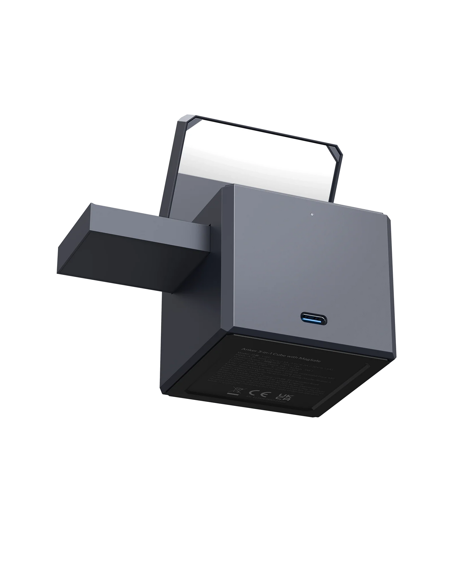 Anker 3-in-1 Cube with MagSafe, 15W Ultra-Fast Wireless Charger for iPhone | مكعب انكر 3 في 1 مع ماج سيف, شاحن لاسلكي فائق السرعة 15 واط للايفون