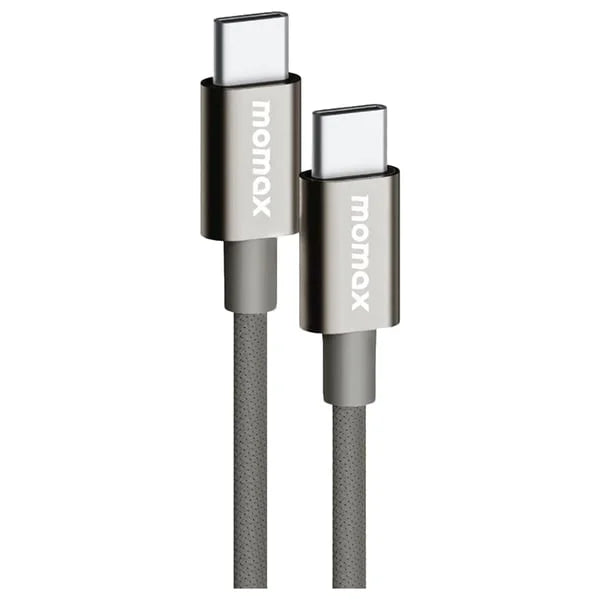 Momax Elite 60W USB‑C to USB‑C Braided Cable, 1.5 m - كيبل موماكس اليت USB-C الى USB-C, شحن سريع 60 واط, 1.5م
