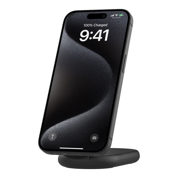 شاحن بيلكن اللاسلكي القابل للطي شحن سريع بقوة 15 واط  مع تقنيةQ2i -Belkin BoostCharge Magnetic Foldable Wireless Charger with Qi2 15W