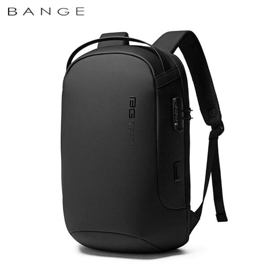 حقيبة ظهر بانجي مضادة للسرقة مقاومة للماء للرجال - اسود | BANGE Men Waterproof Anti-theft Backpack – Black