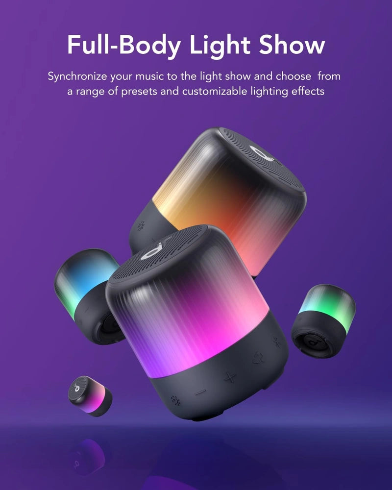 Anker Soundcore Glow Mini Speaker Black - مكبر صوت أنكر ساوندكور جلو ميني