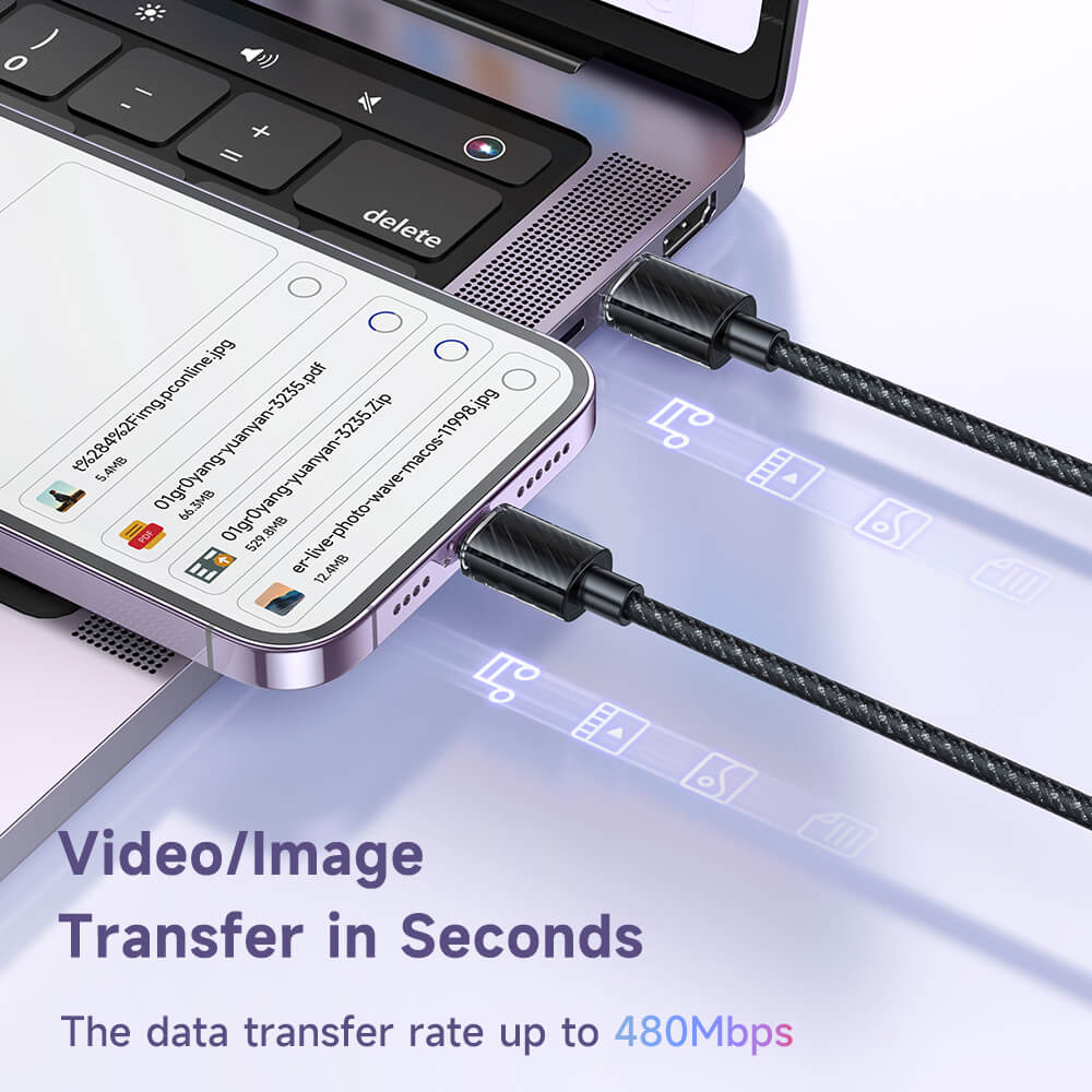Mcdodo 36W Type-C to Lightning Cable 1.2M Dichromatic Series - كابل من مكدودو 36واط تايب سي إلى لايتننج 1.2متر سلسلة ثنائي اللون