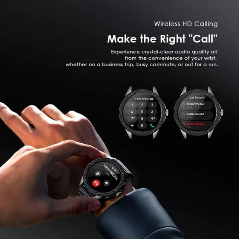 Oraimo Smart watch OSW-850H Black - ساعة أورايمو الذكية بشاشة اموليد ومتابعة رياضية وصحية
