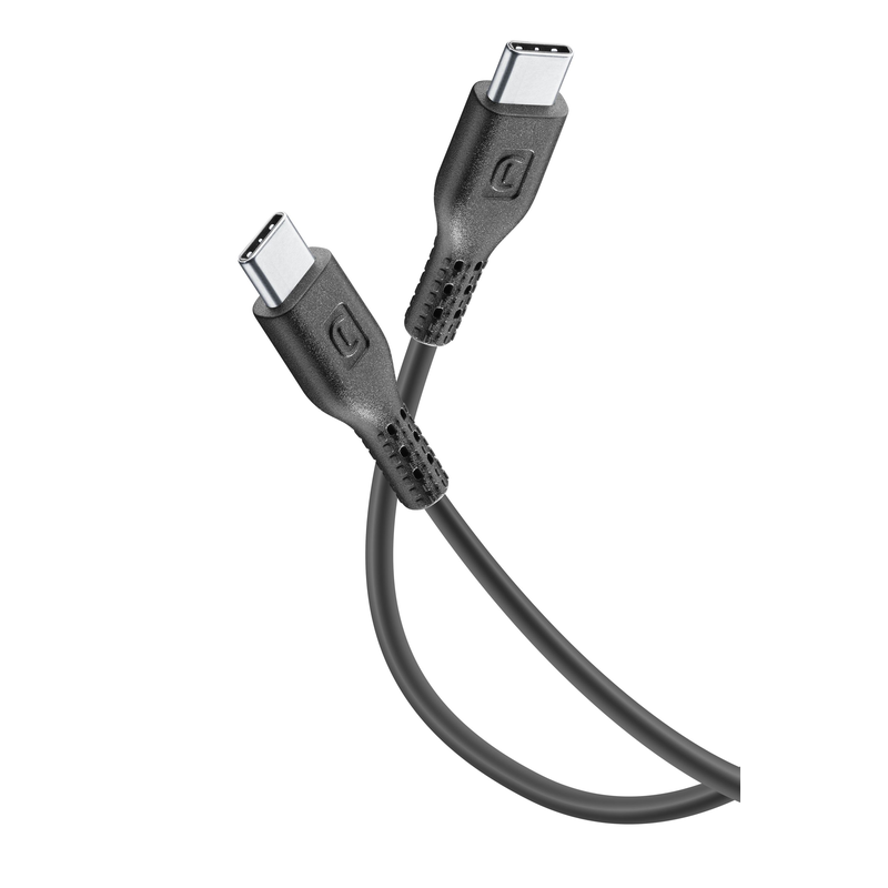 Cellularline Power Cable 120cm USB-C to USB-C  - كيبل شحن الطول 120 سم يو اس بي سي الى يو اس بي سي من سيليلار لاين