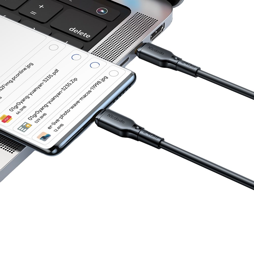 مكدودو تايب سي كيبل شحن ونقل بيانات سريع 240 وات بطول 2 متر -  Mcdodo Type-C 240W Fast Data and Charging Cable 2M