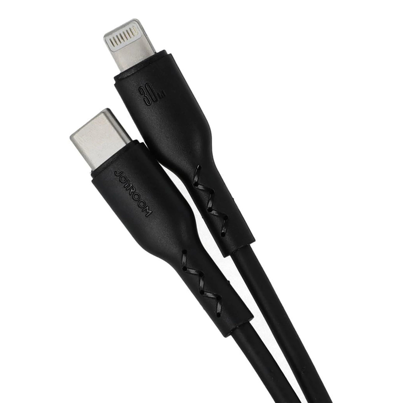 كيبل جويرووم فلاش جارج يو اس بي سي الى لايتننغ بقدرة شحن 30 واط وطول 1 متر | JOYROOM Flash-Charge Series SA26-CL3 30W Fast Charging Data Cable Type-C to Lightning – Black