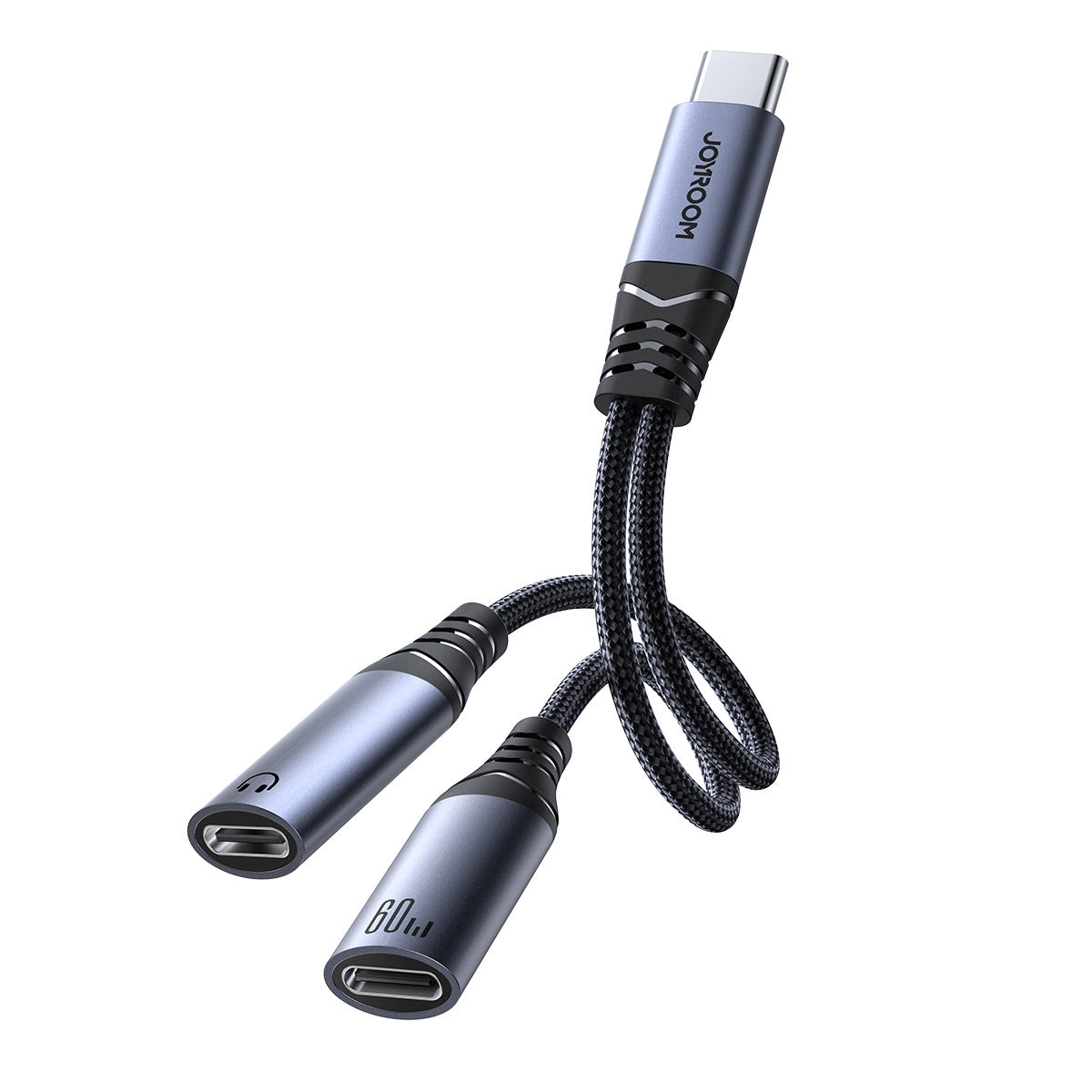محول صوت جويرووم 2 في 1 من تايب سي إلى تايب سي المزدوج | JOYROOM 2 in 1 Audio Adapter Type C to Dual Type C