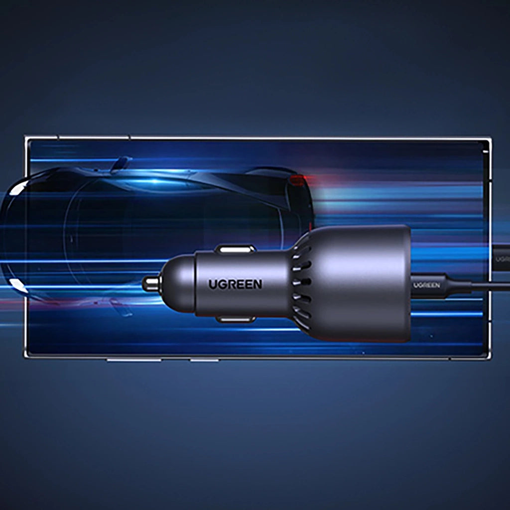 UGREEN 130W USB C Car Charger Type C Car Charger Adapter - شاحن سيارة يوجرين 130 واط يو اس بي سي