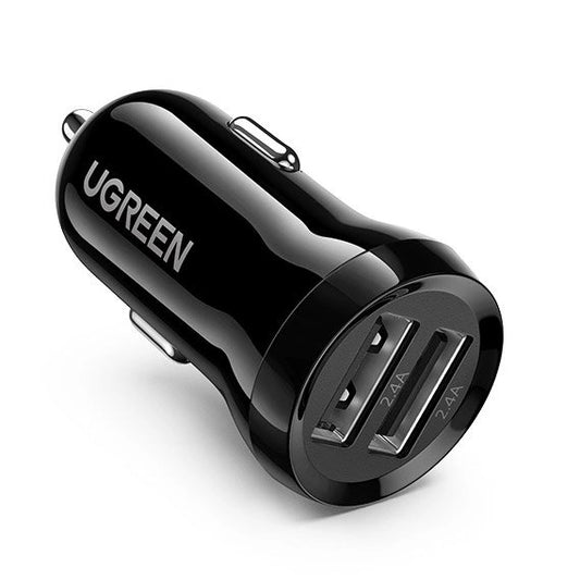 UGREEN Car Charger Mini 24W Dual USB 4.8A Fast Adapter | شاحن سيارة يو جرين 24 واط منفذين