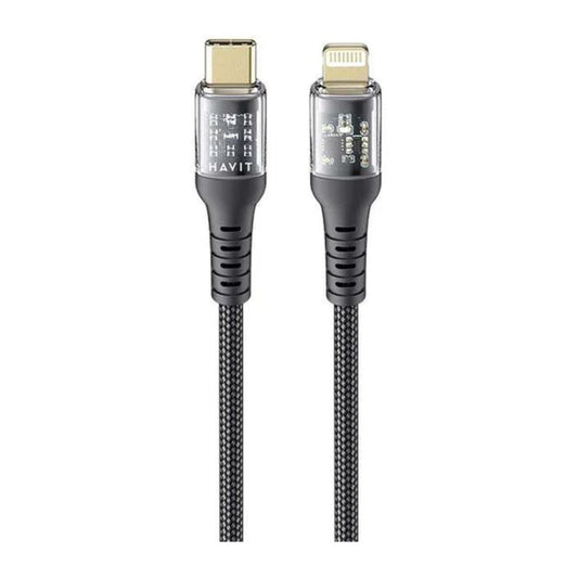 Havit CB6241 USB-C to Lightning Cable 1m PD 20W Fast Charging -  كيبل تايب سي الى لايتننغ سريع الشحن بقدرة 20واطةطةل 1متر من هافيت