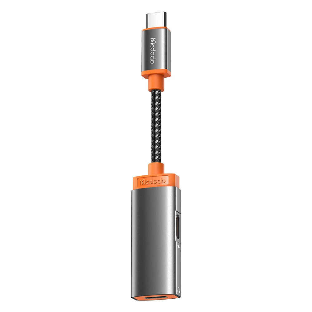 Mcdodo Type C to Dual Type C Converter Oryx Series - محول الصوت مكدودو من النوع سي إلى شحن المكالمات من النوع المزدوج بقدرة 60 وات