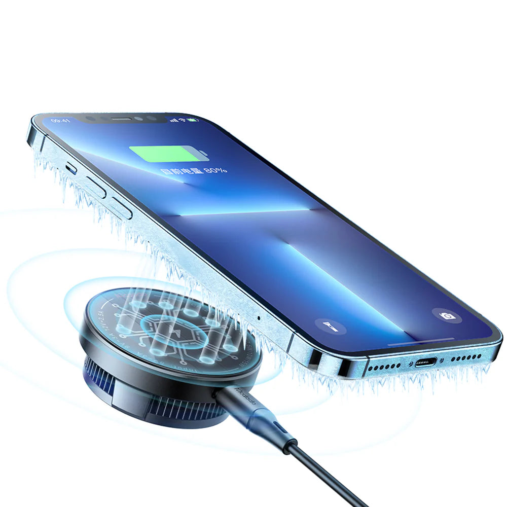 Mcdodo Magnetic Wireless Gaming Charger with Cooling Fan - شاحن الاسلكي مغناطيسي من ماكدودو مزود بمروحة تبريد