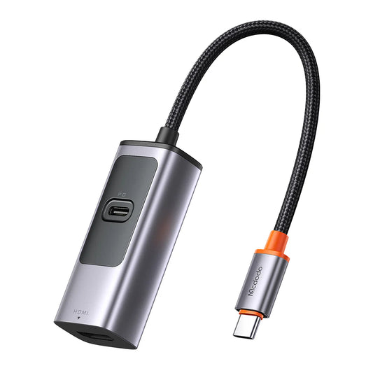 Mcdodo 2 in 1 100W PD Type C Port & 8K HDMI Port USB Type C USB Hub - محور يو اس بي من مكدودو 2 في 1 بمنفذ تايب سي بقدرة 100 واط ومنفذ اتش دي ام أي بدقة 8ك