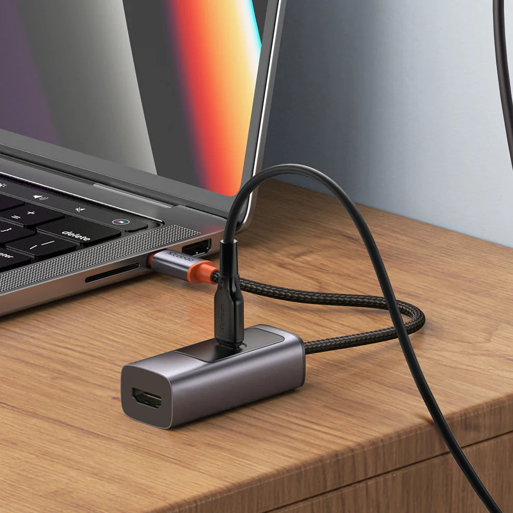 Mcdodo 2 in 1 100W PD Type C Port & 8K HDMI Port USB Type C USB Hub - محور يو اس بي من مكدودو 2 في 1 بمنفذ تايب سي بقدرة 100 واط ومنفذ اتش دي ام أي بدقة 8ك
