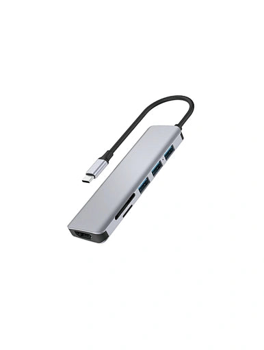 WiWU Type C Adapter 7 in 1 For Macbook -  محول تايب سي 7 في 1 للماك بوك