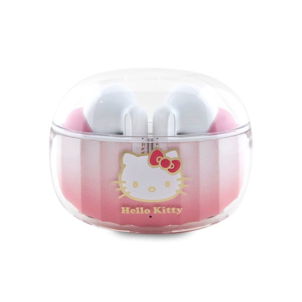 Hello Kitty True Wireless Earbuds with Gradient Electroplating Logo | سماعة Hello Kitty لاسلكية بتصميم متدرج وشعار كهربائي