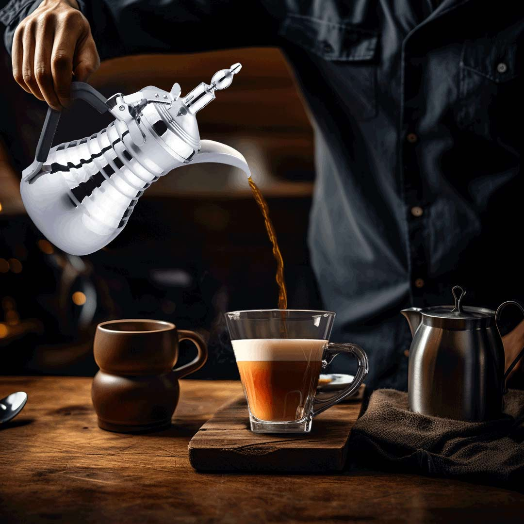 آلة تحضير القهوة العربية والشاي من ليبريسو بقدرة 1600 واط - فضي | LePresso Electrical Arabic Coffee and Tea Maker 1600W - Silver