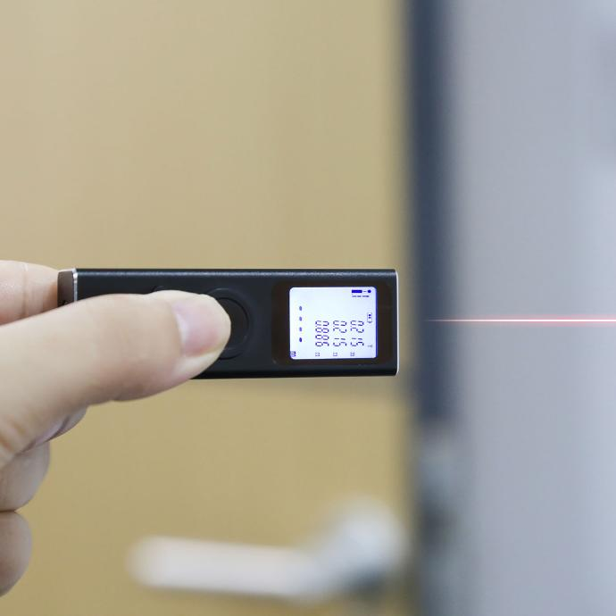 Powerology 30M Laser Rangefinder High Precision Mini Distance Measurer - جهاز قياس مسافات ليزر باورولوجي 30 متر – دقة عالية وقياس ذكي