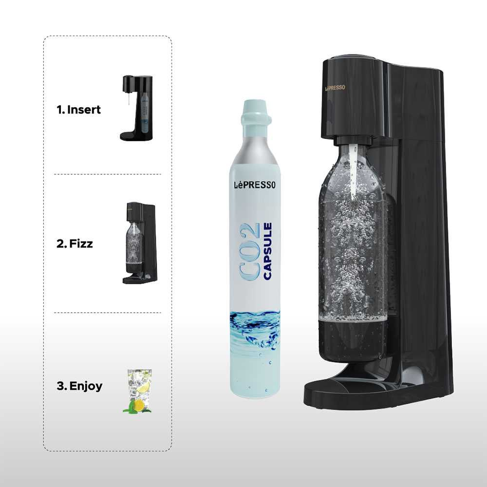 LePresso CO2 Capsule 0.6L for Sparkling Water & Drinks - كبسولة LePresso CO2 لتصنيع المياه الغازية 0.6 لتر