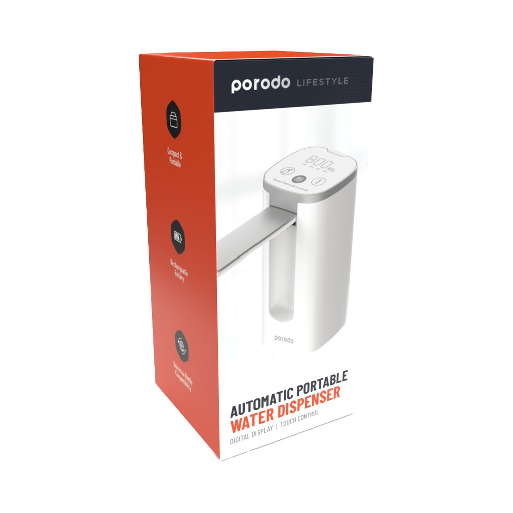 موزع مياه صغير بورودو لايف ستايل مع شاشة LED وتحكم باللمس | Porodo Lifestyle Mini Water Dispenser with LED Display & Touch Control