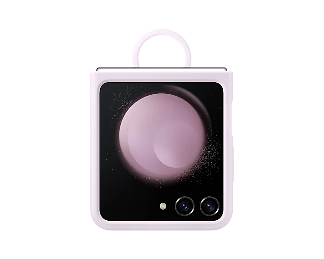 Galaxy Z Flip5 Silicone Case with Ring - حافظة سيليكون لهاتف جالاكسي Z Flip5 مع حلقة