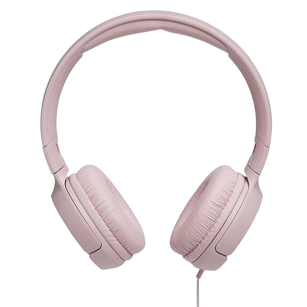 JBL T500 Wired On-Ear Headphones with Pure Bass Sound and Built-in Mic | سماعة جي بي ال T500 سلكية على الاذن بصوت بيس نقي وميكرفون مدمج
