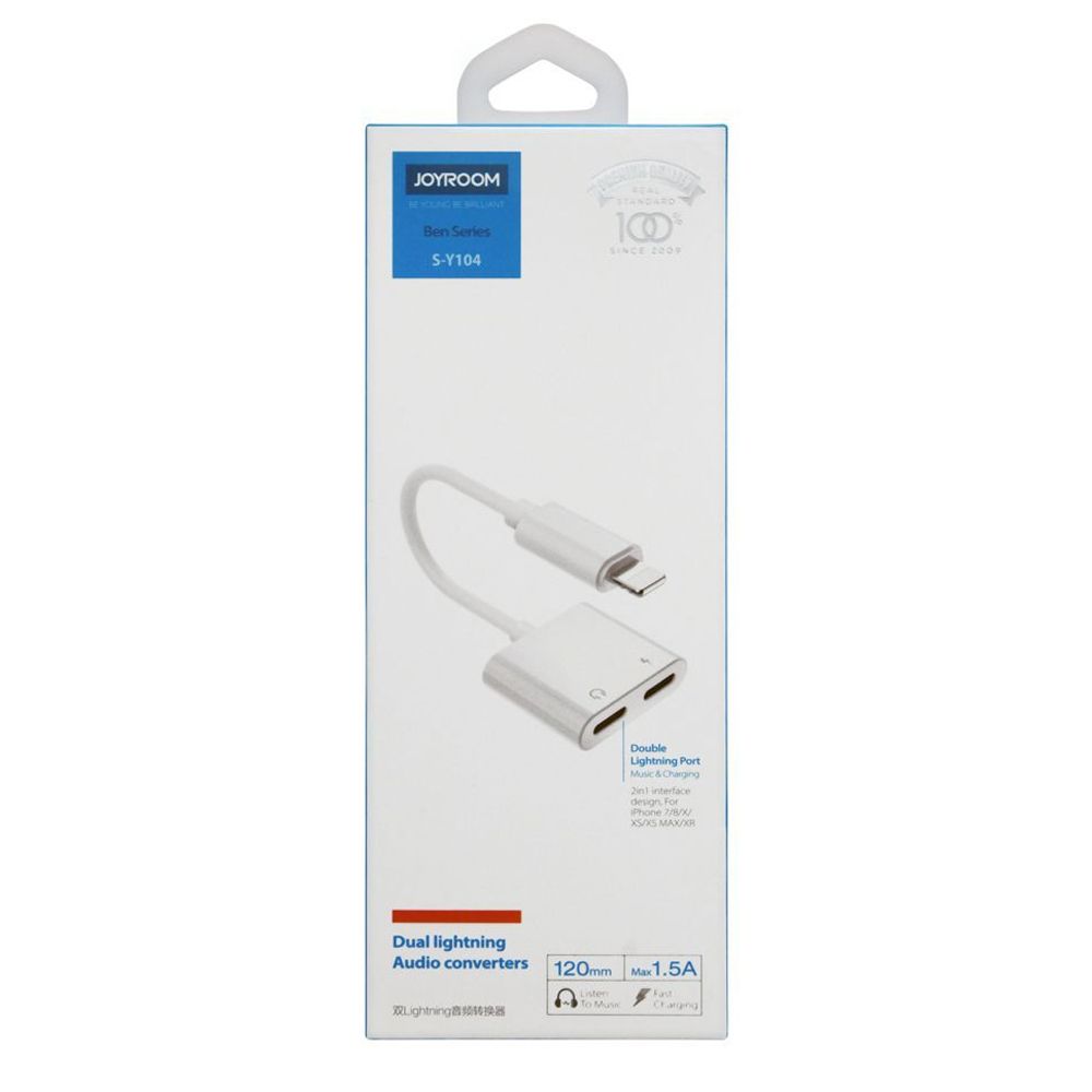 محول جويرووم 2 في 1 من لايتننغ الى منفذي لايتننغ | JOYROOM Dual Lighting 2 in 1 Adapter