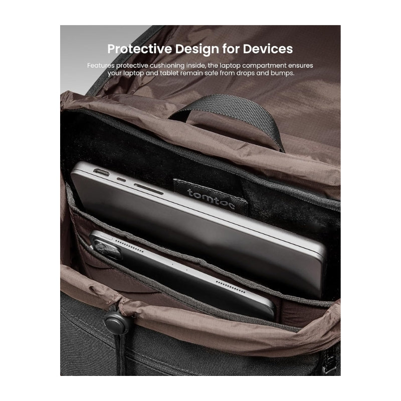 tomtoc VintPack-TA1 Laptop Backpack 15.6 Inch/22L - حقيبة ظهر لابتوب تومتوك فينت باك-15.6 إنش 22 لتر